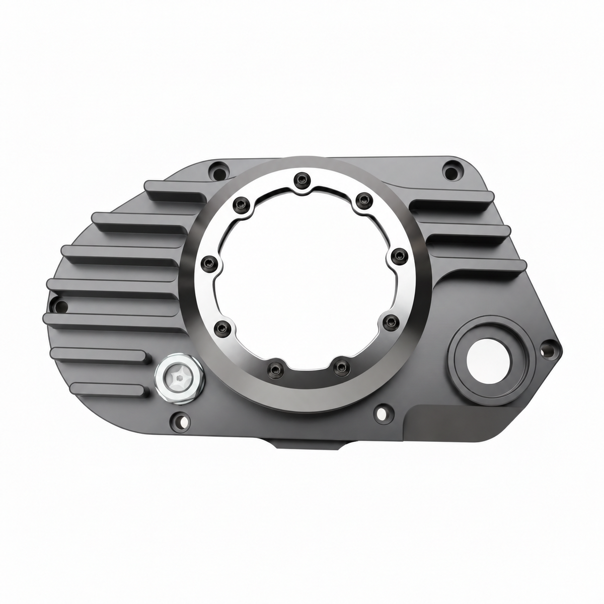 CNC Billet Kupplungsdeckel links mit Sichtfenster für Simson S51, SR50 & KR51/2 (M531 / M541) – komplett titan eloxiert