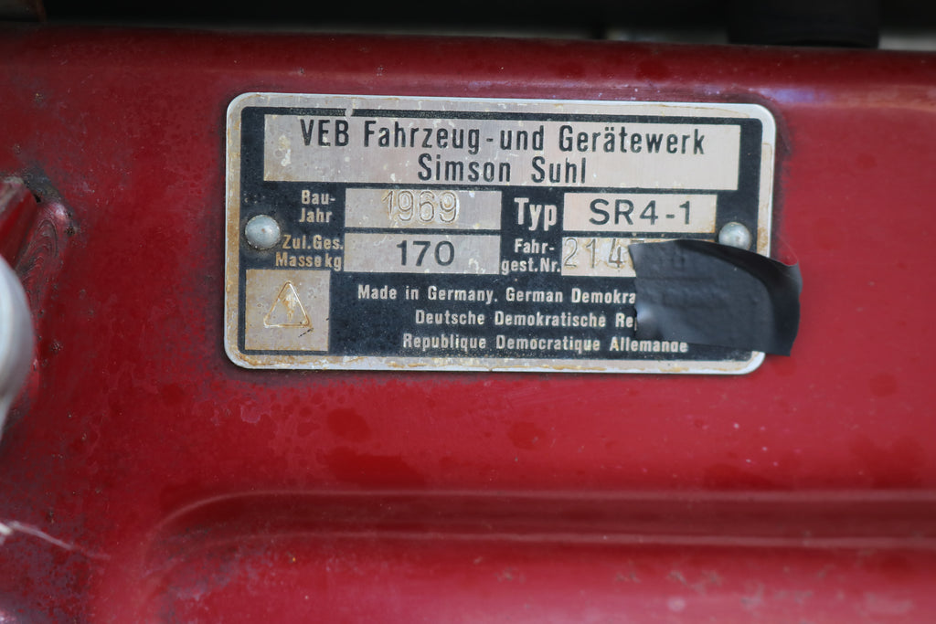 Simson Spatz Sr4-1 mit KBA Papieren