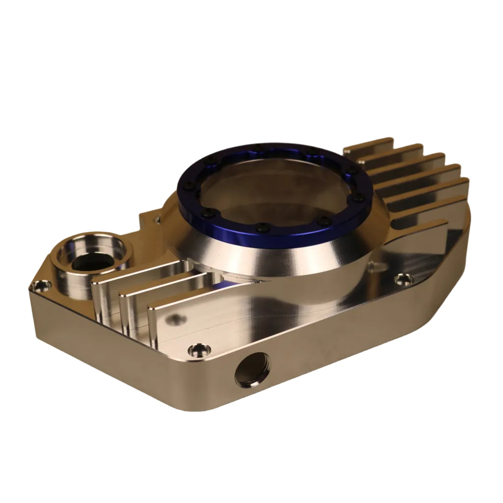 CNC Billet Kupplungsdeckel links mit Sichtfenster für Simson S51, SR50 &amp; KR51/2 (M531 / M541)