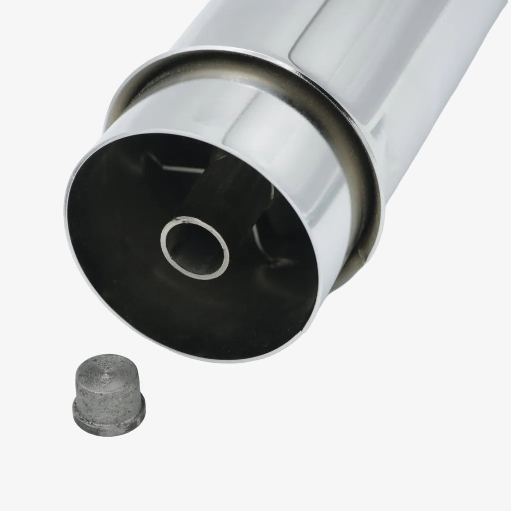 AOA 2,5 Chrom-Auspuffanlage 28 mm für Simson  / S51 / S70 Enduro (Version 2025)