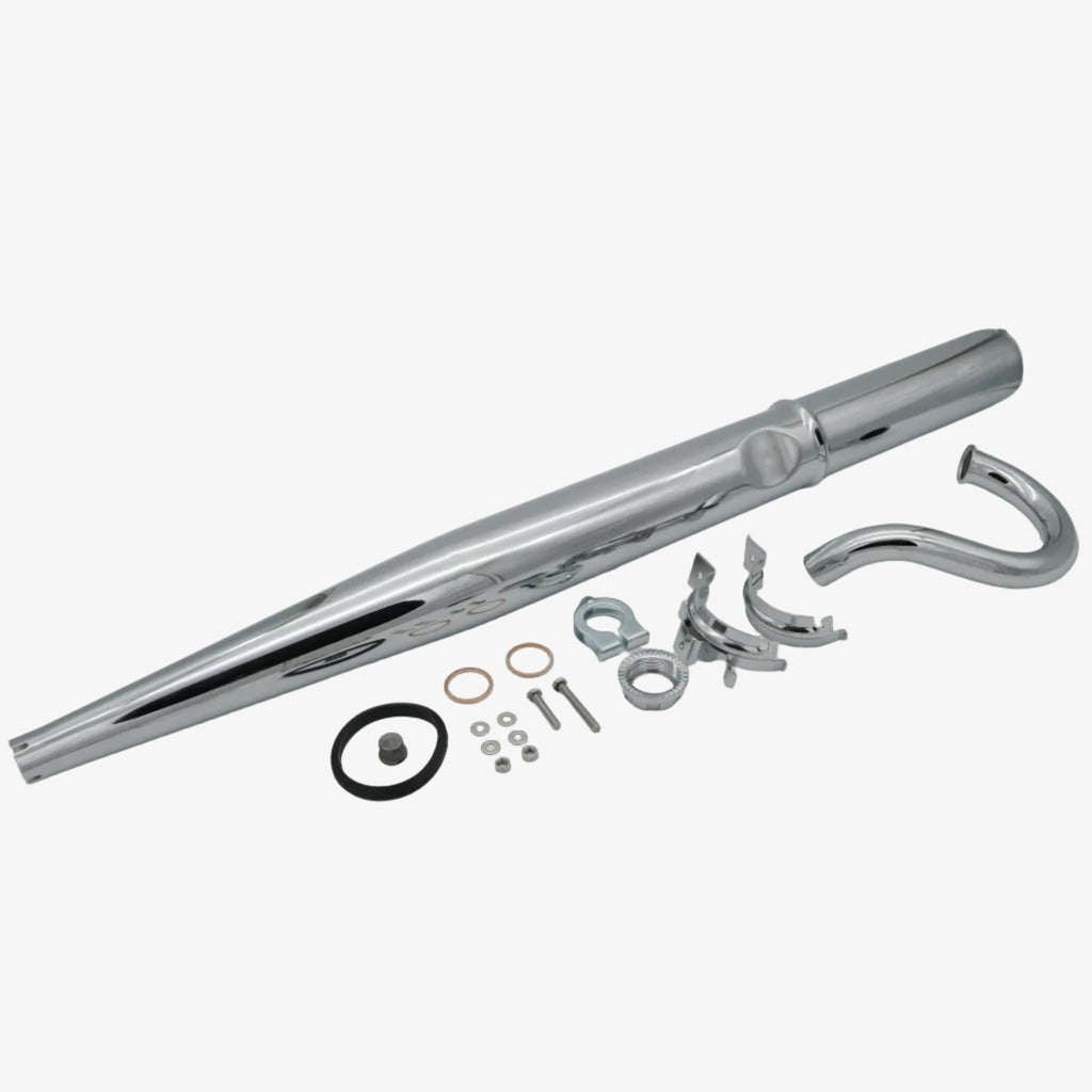 AOA 2,5 Chrom-Auspuffanlage 28 mm für Simson  / S51 / S70 Enduro (Version 2025)