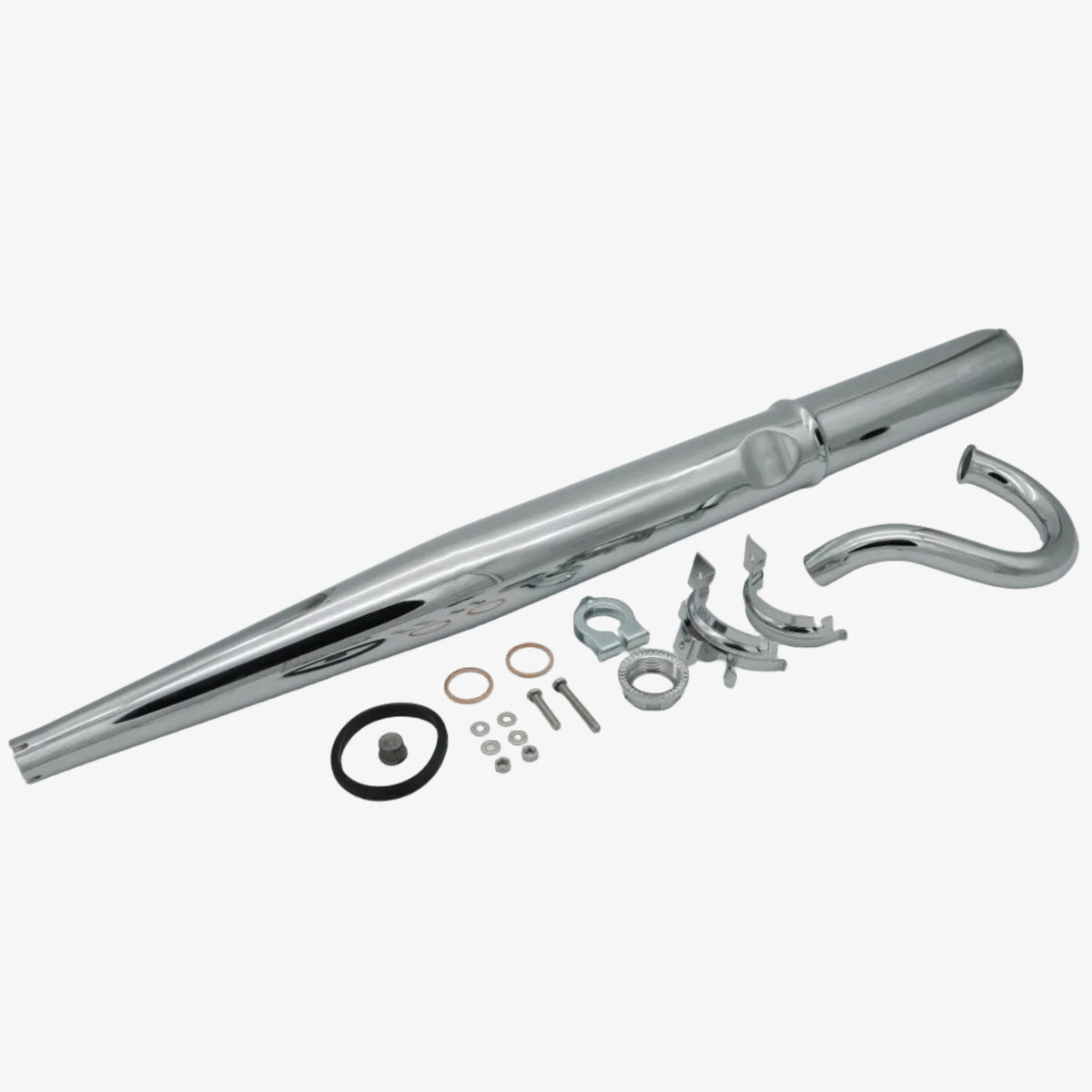 AOA 2,5 Chrom-Auspuffanlage 28 mm für Simson  / S51 / S70 Enduro (Version 2025)