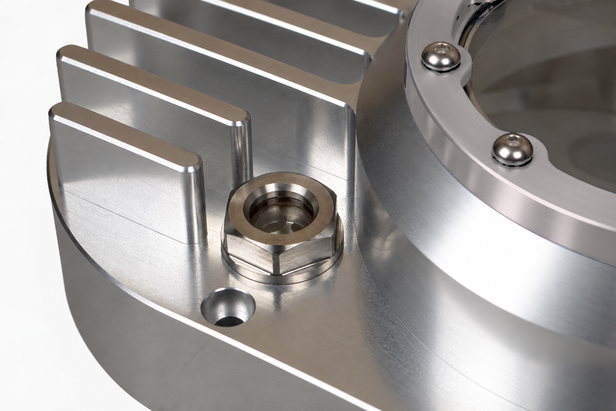 CNC Billet Kupplungsdeckel links mit Sichtfenster für Simson S51, SR50 & KR51/2 (M531 / M541) – Alu natur / Ring Alu natur