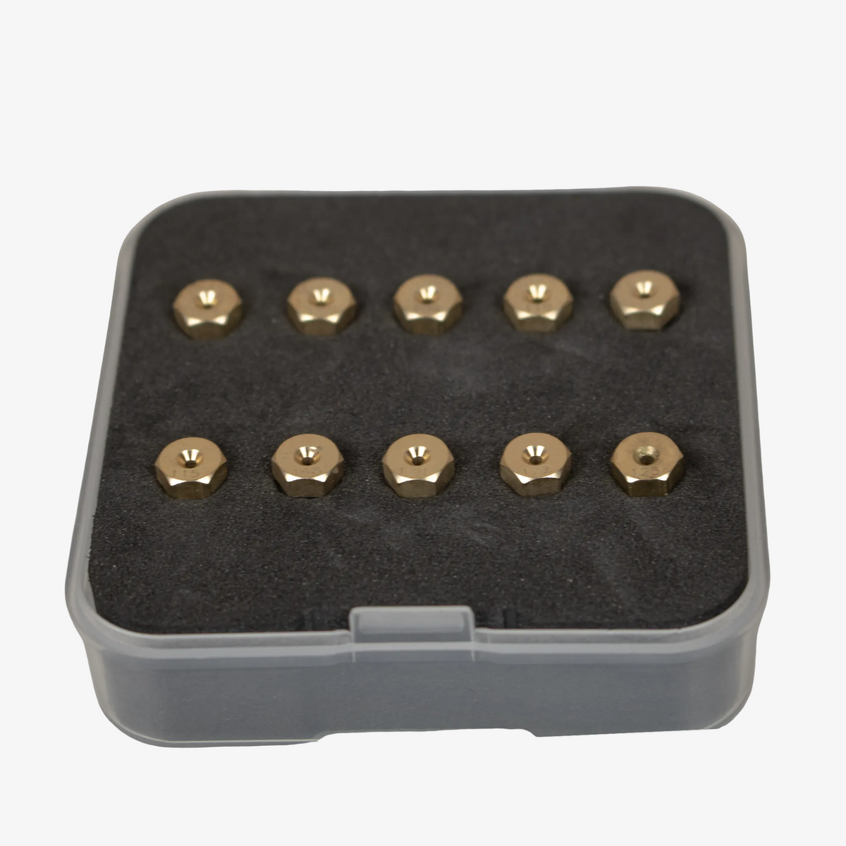 Sechskant-Hauptdüsen-Set M5 für Simson BVF Vergaser 102–125 – 10-teilig in Sortierbox