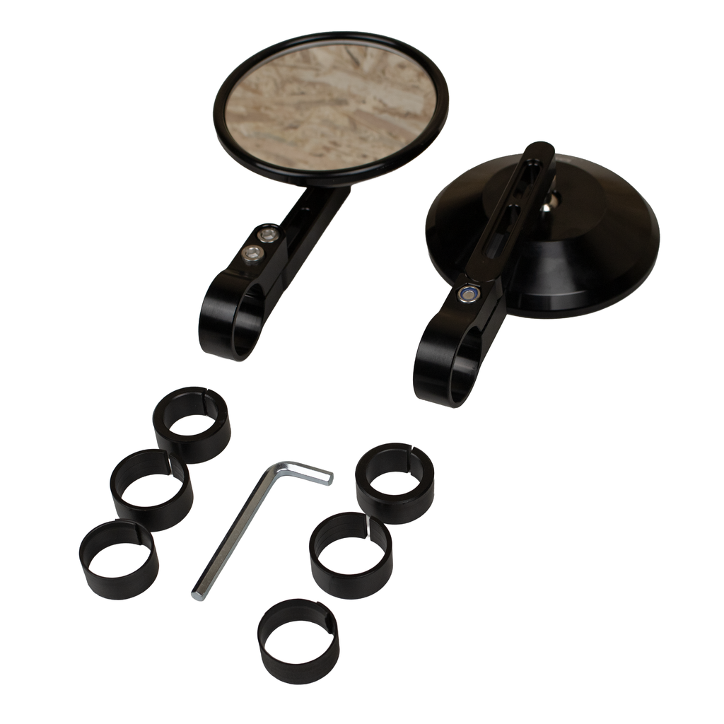 CNC Bar-End Spiegel – Simson & Motorrad | E-geprüft | Unter- & Oberlenkermontage