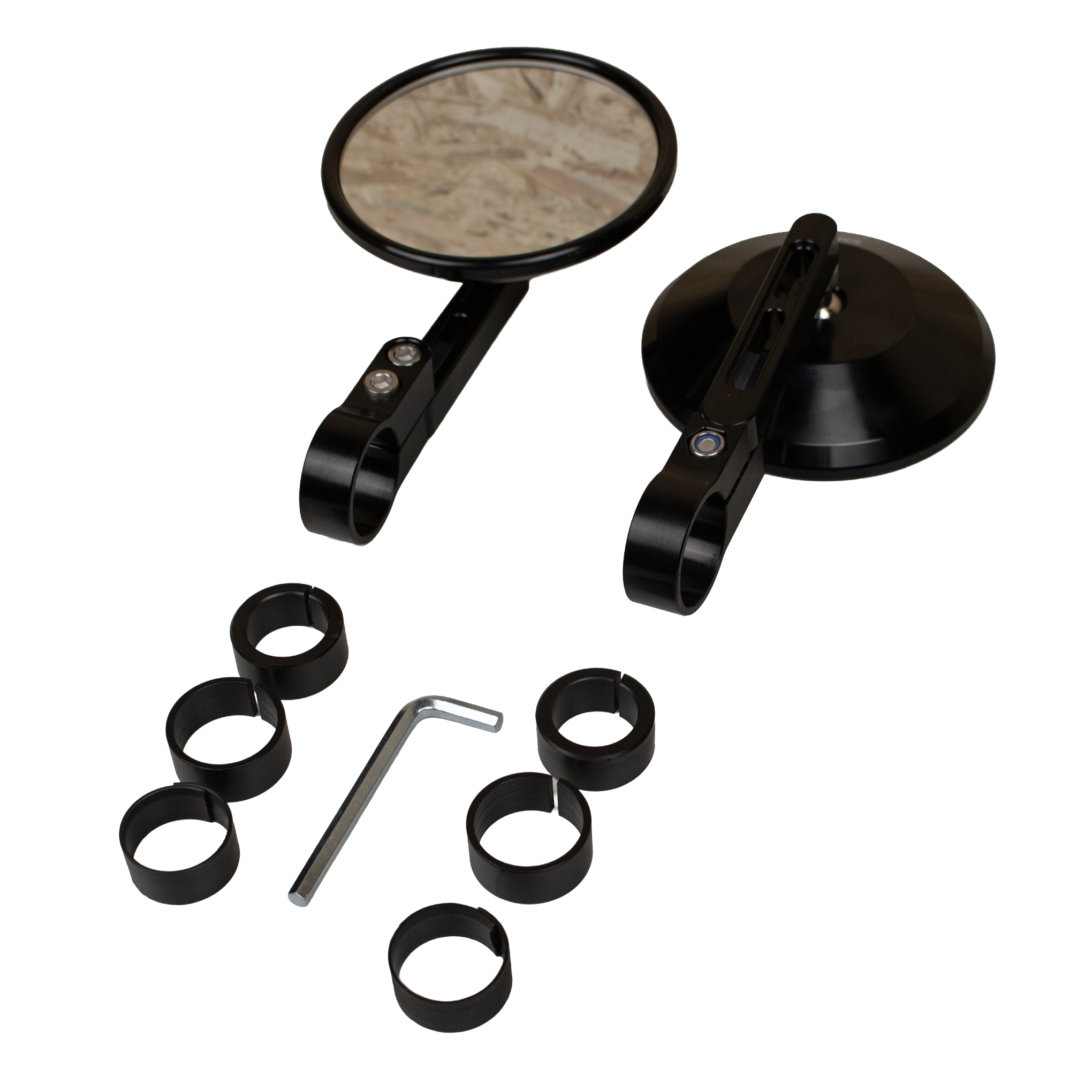 CNC Bar-End Spiegel – Simson & Motorrad | E-geprüft | Unter- & Oberlenkermontage