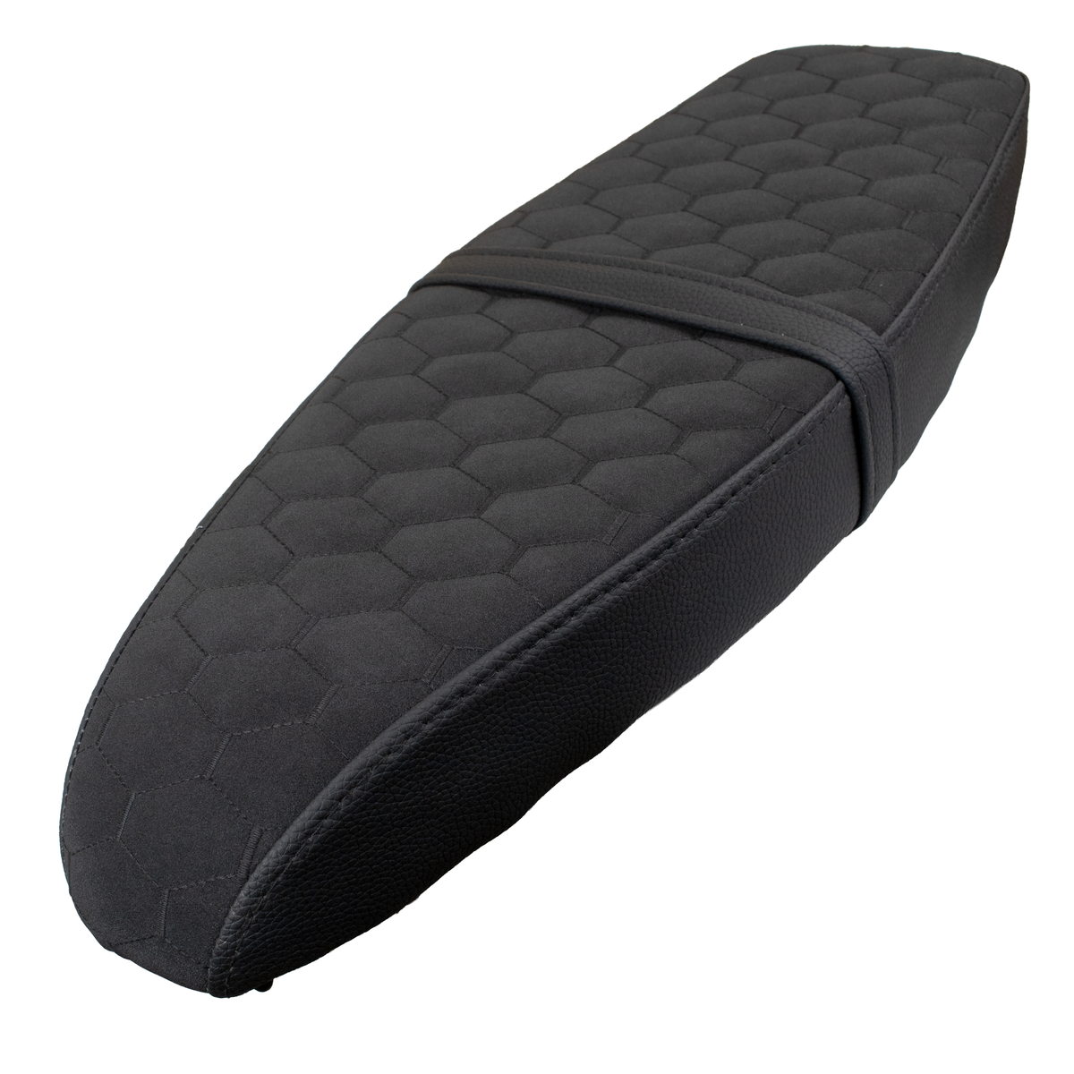 Custom Sitzbank flach – Waben Honeycomb Blau | passend für Simson S50/S51/S70
