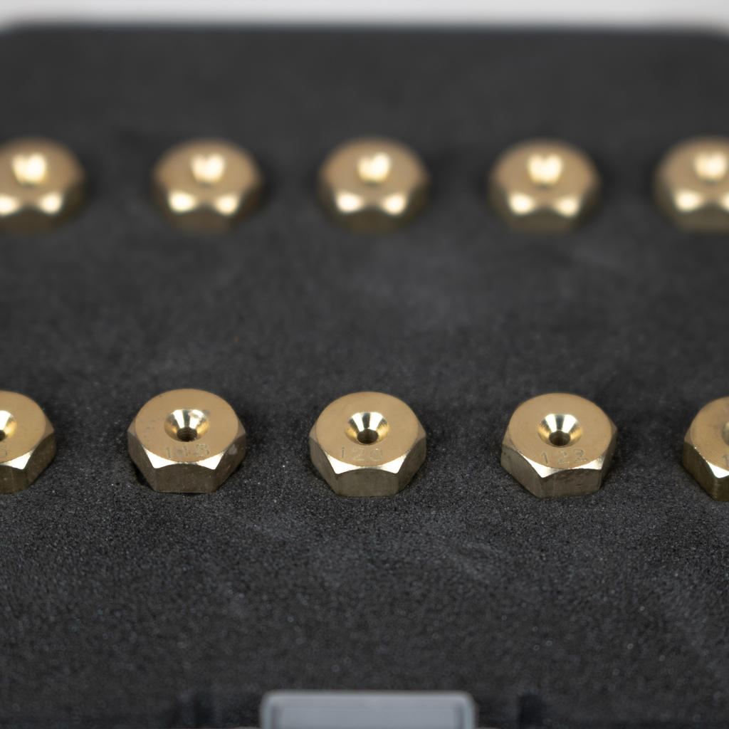 Sechskant-Hauptdüsen-Set M5 für Simson BVF Vergaser 102–125 – 10-teilig in Sortierbox