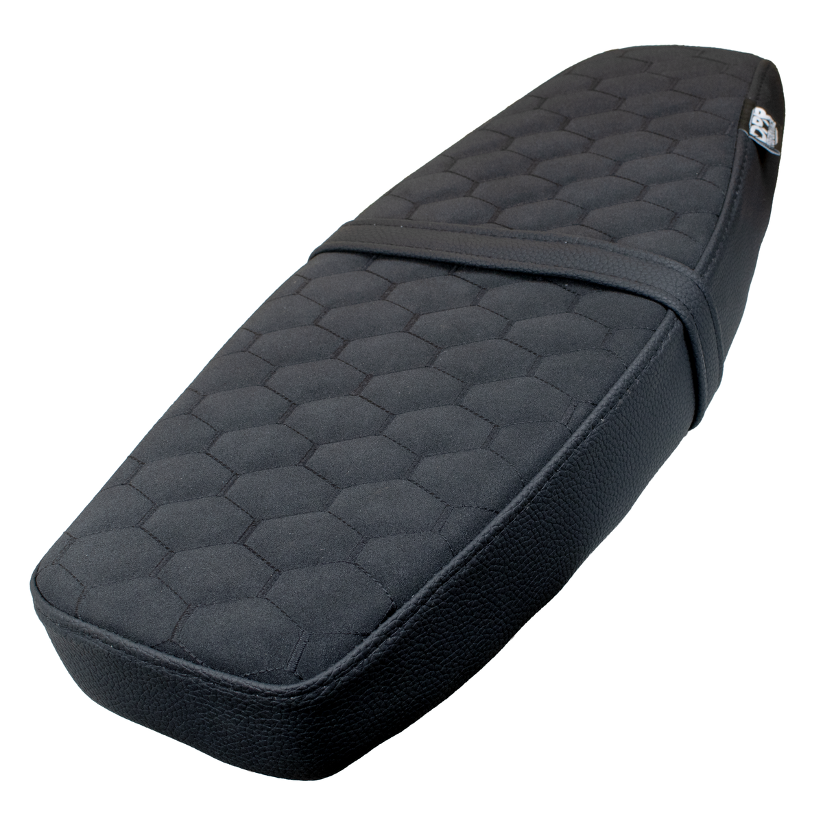 Custom Sitzbank flach – Waben Honeycomb Blau | passend für Simson S50/S51/S70