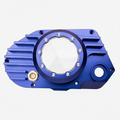 CNC Billet Kupplungsdeckel links mit Sichtfenster für Simson S51, SR50 & KR51/2 (M531 / M541) – komplett blau eloxiert