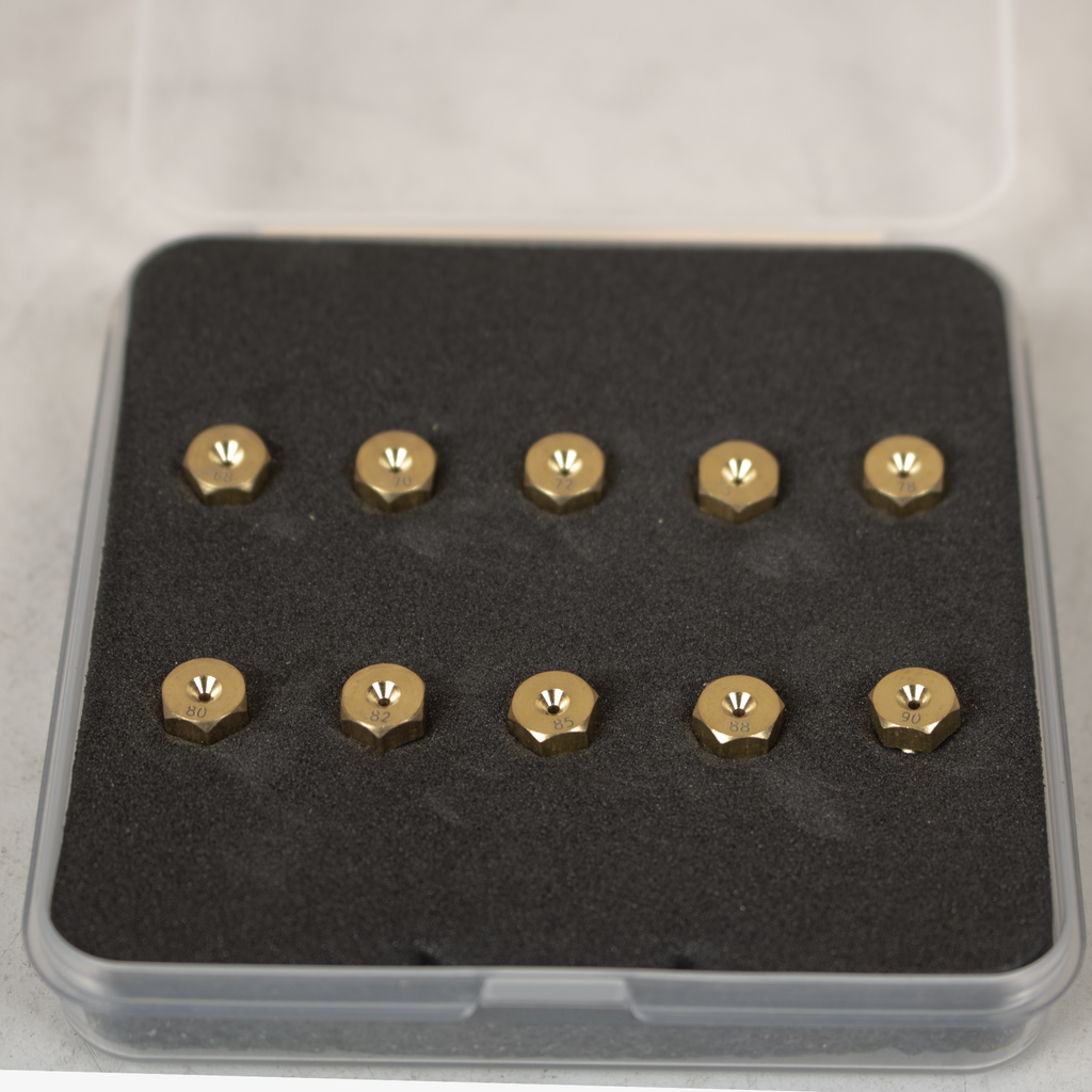 Sechskant-Hauptdüsen-Set M5 für Simson BVF Vergaser 68–90 – 10-teilig in Sortierbox