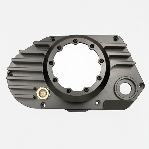 CNC Billet Kupplungsdeckel links mit Sichtfenster für Simson S51, SR50 & KR51/2 (M531 / M541) – komplett blau eloxiert