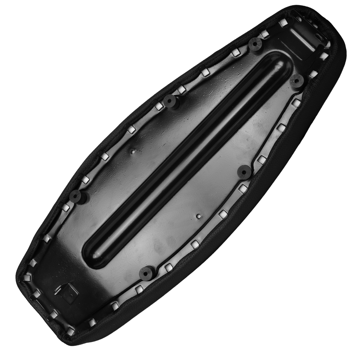 Custom Sitzbank durchgehend flach – Quernähte Schwarz | passend für Simson S50/S51/S70
