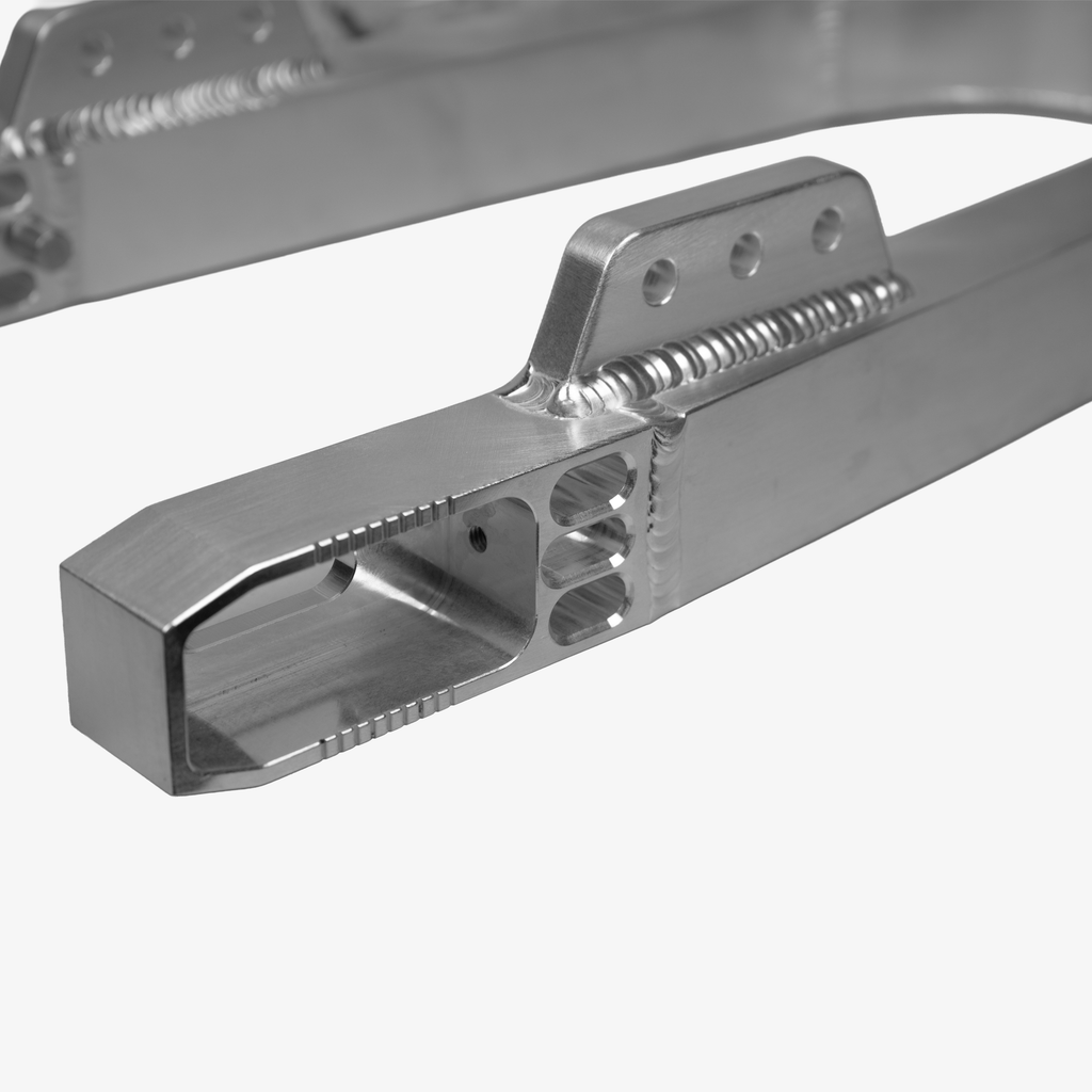 Verstärkte CNC Alu-Kastenschwinge +60mm für Simson S50 / S51 / S70