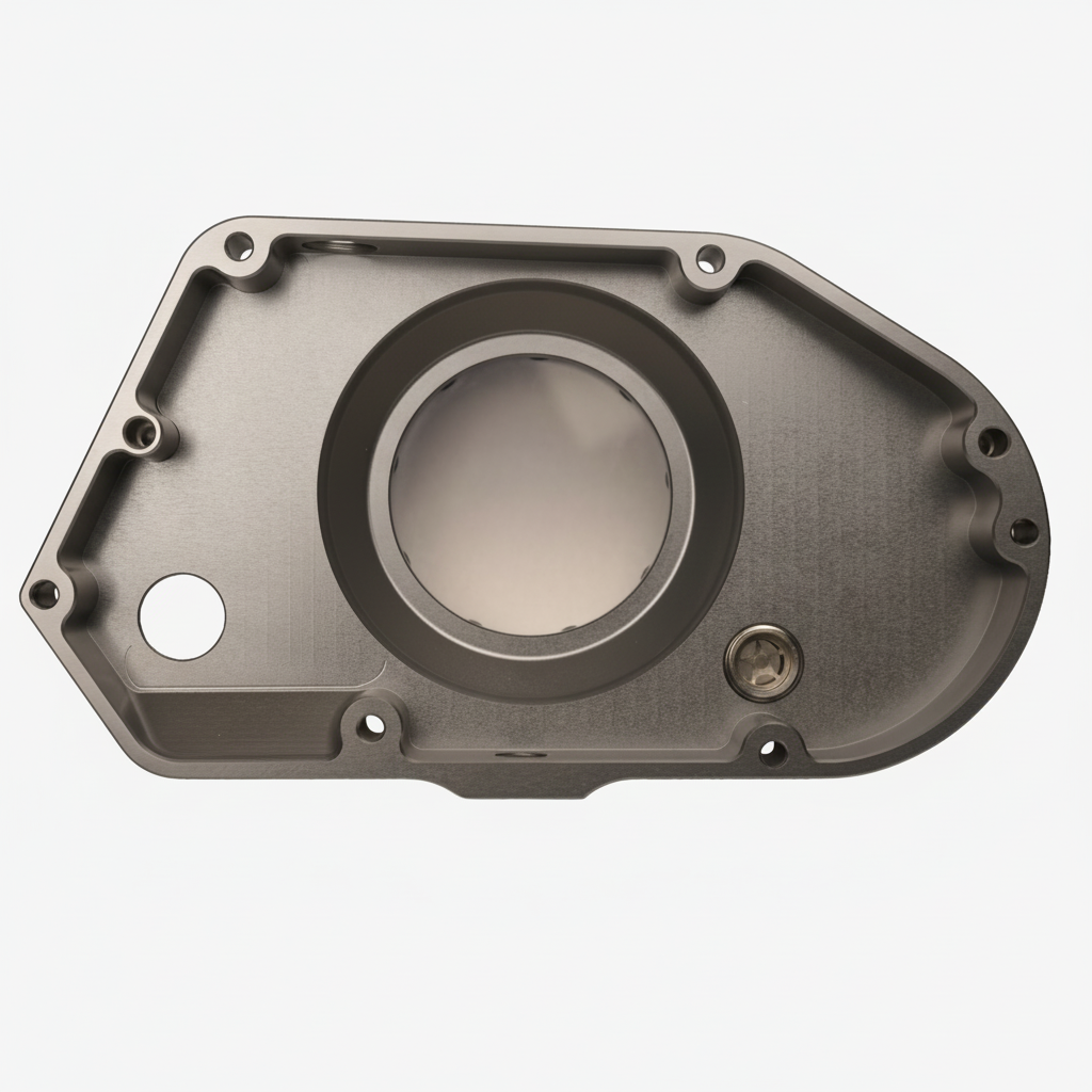CNC Billet Kupplungsdeckel links mit Sichtfenster für Simson S51, SR50 & KR51/2 (M531 / M541) – komplett titan eloxiert
