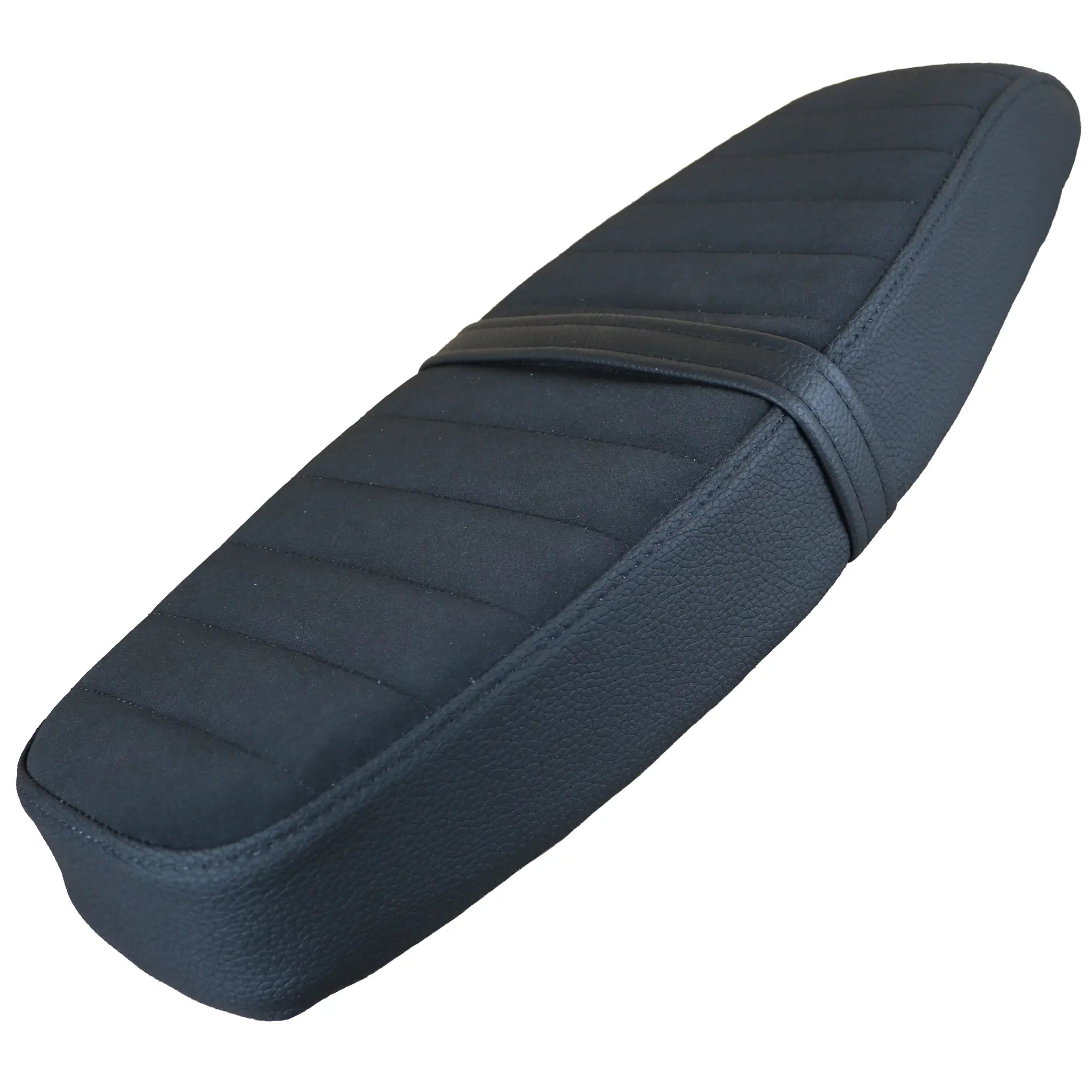 Flache Custom Sitzbank für Simson S50, S51 & S70 – Quernähte | Velours-Sitzfläche
